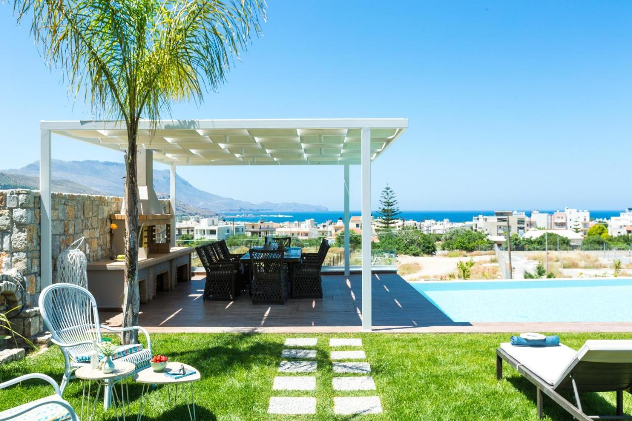 Villa Anemeli - Luxury Pool Villa With Gorgeous Seaview 키사모스 외부 사진
