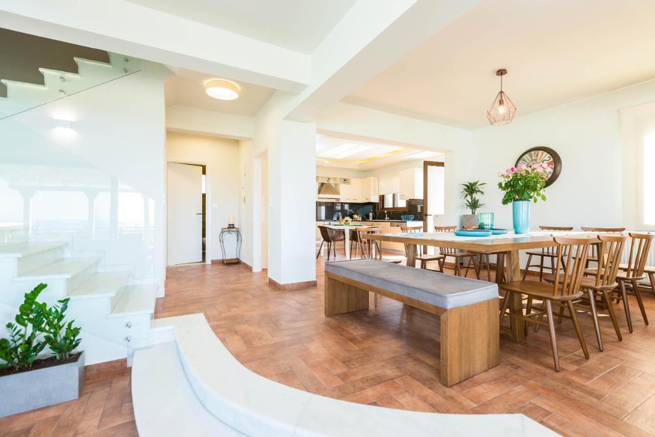 Villa Anemeli - Luxury Pool Villa With Gorgeous Seaview 키사모스 외부 사진