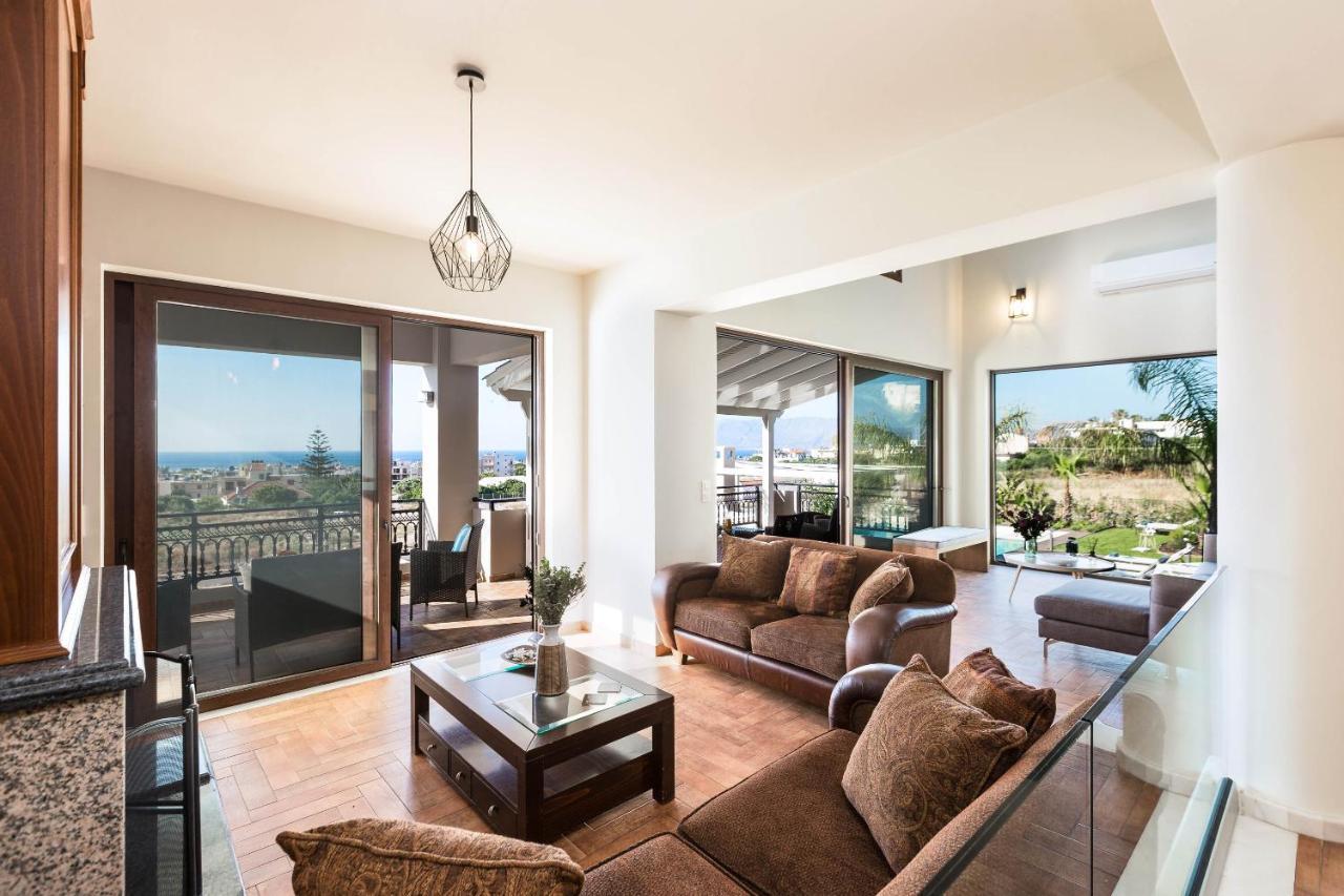 Villa Anemeli - Luxury Pool Villa With Gorgeous Seaview 키사모스 외부 사진